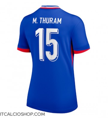 Francia Marcus Thuram #15 Prima Maglia Femmina Europei 2024 Manica Corta
